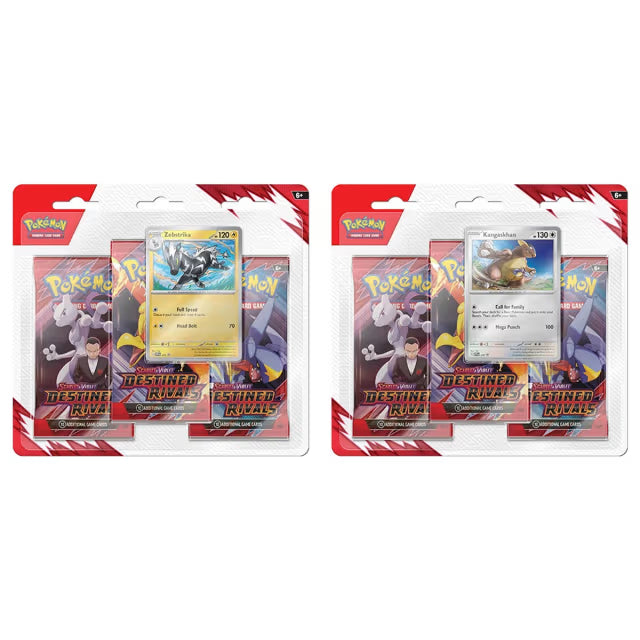 POKEMON TCG: SCARLET & VIOLET - DESTINED RIVALS 3 BOOSTER BLISTER PACK - ASSORTED