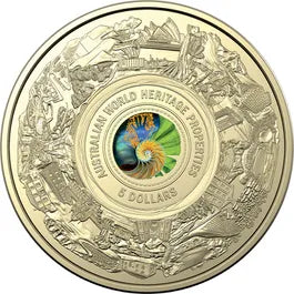 2023 $5 Australian World Heritage Properties Coloured Frosted Unc Coin