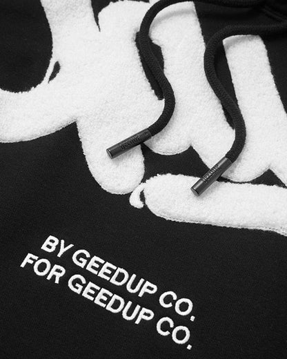 GEEDUP HANDSTYLE HOODIE BLACK / WHITE