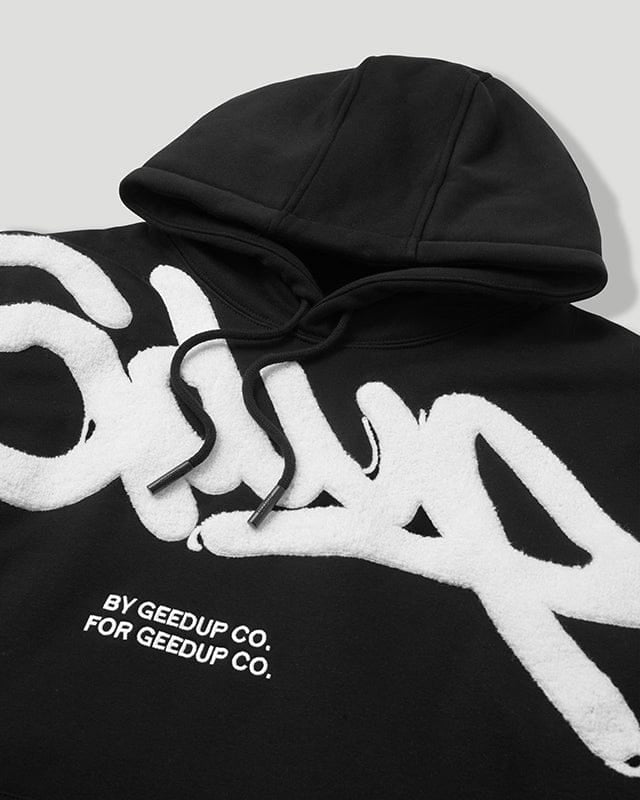 GEEDUP HANDSTYLE HOODIE BLACK / WHITE