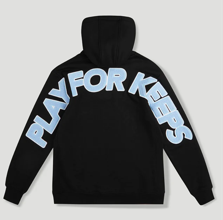 GEEDUP PLAY FOR KEEPS HOODIE BLACK/BABY BLUE