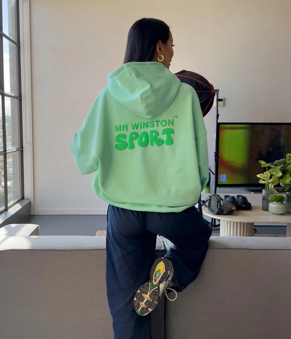 MR WINSTON HOODIE GREEN APPLE