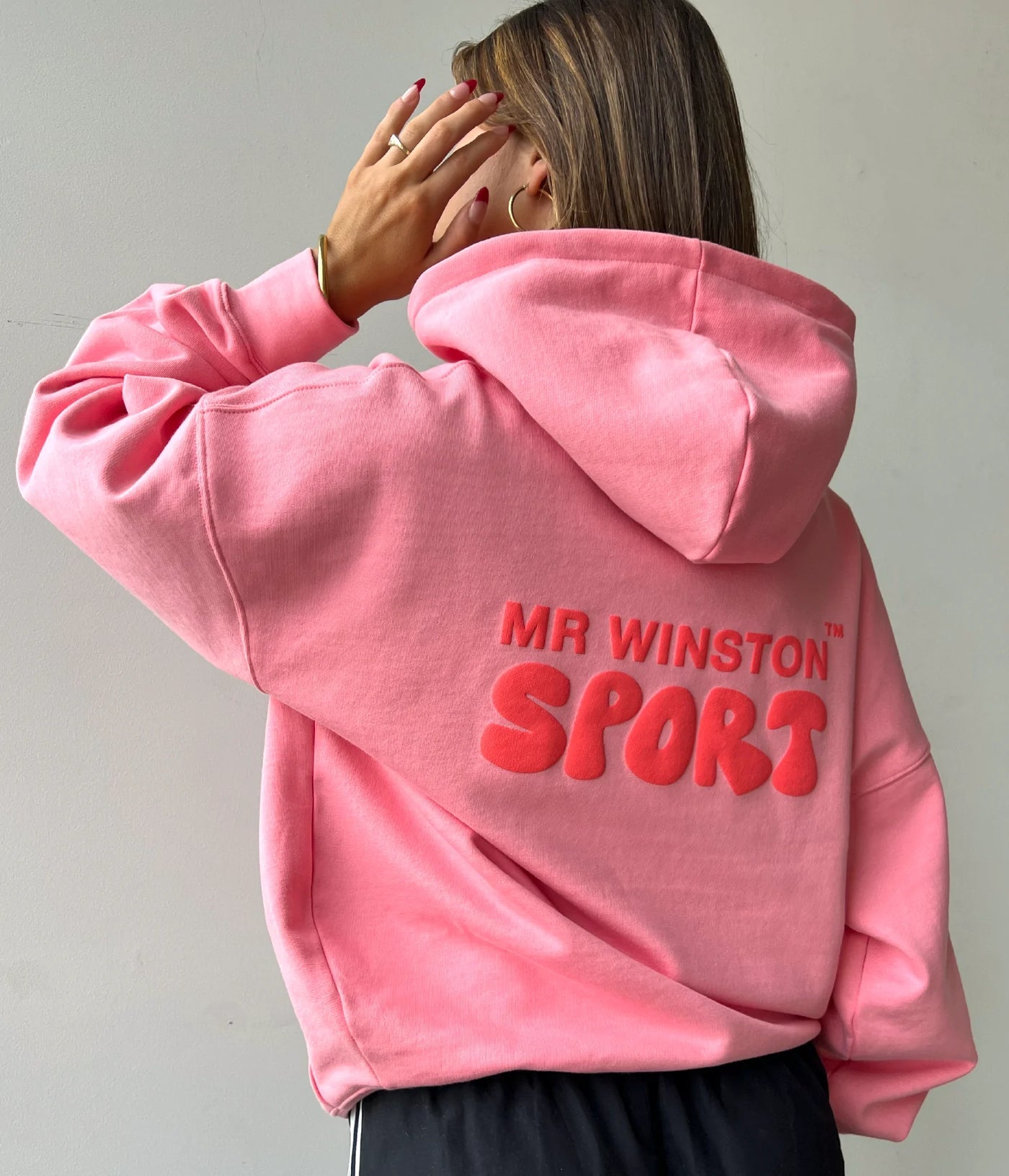 MR WINSTON HOODIE VINTAGE PINK