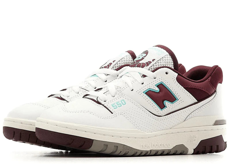 NEW BALANCE 550 BURGUNDY CYAN